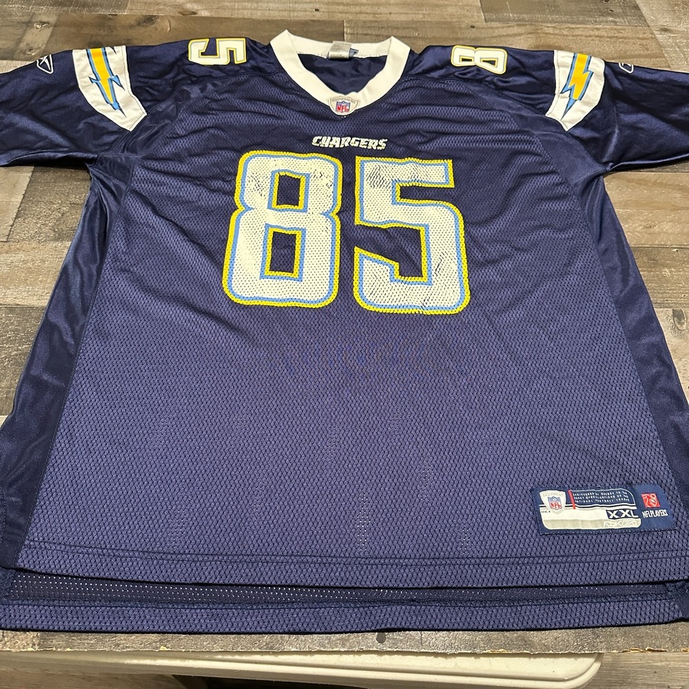 Reebok NFL Chargers Antonio Gates 85 Jersey Mens XXL Navy Vintage